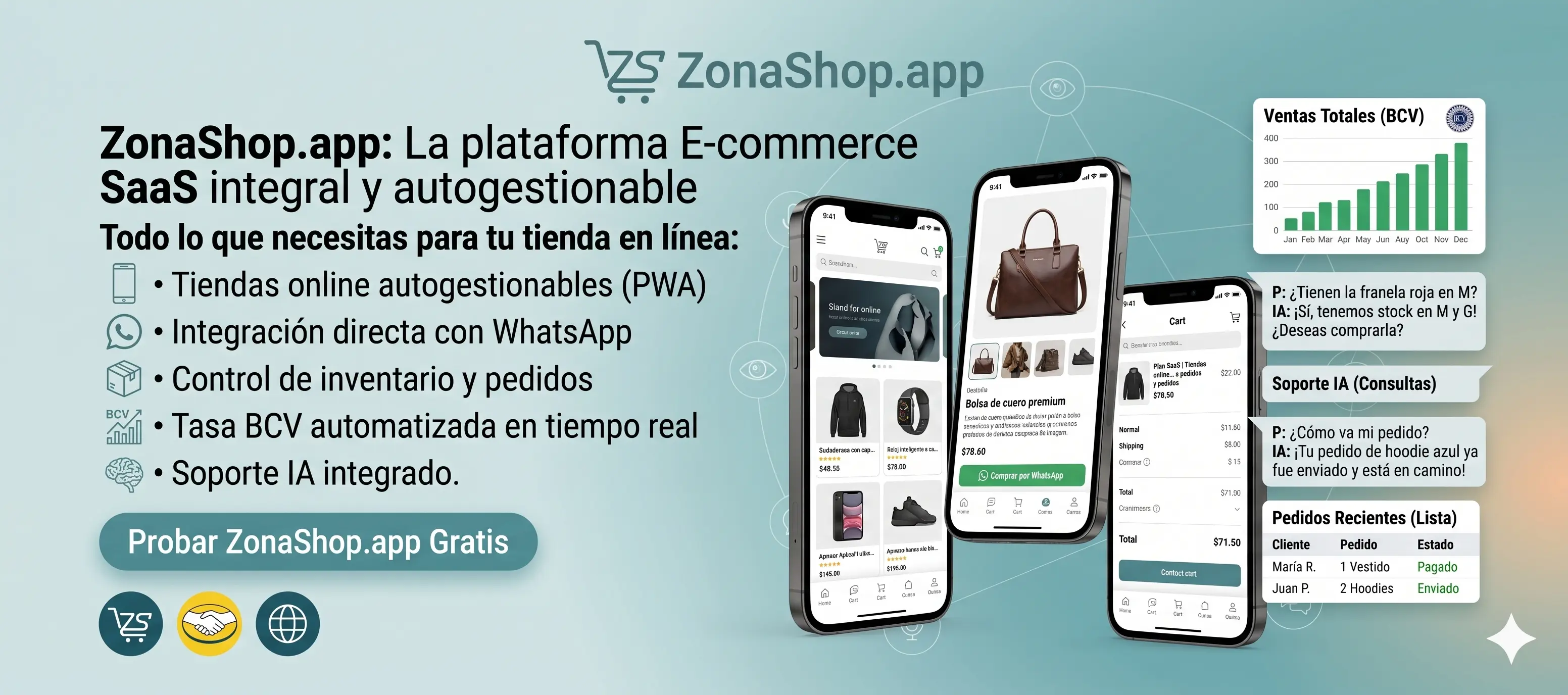 ZonaShop.app: plataforma e-commerce SaaS integral